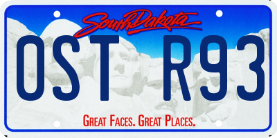 SD license plate 0STR93