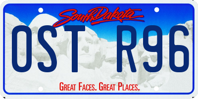 SD license plate 0STR96