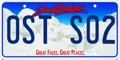 SD license plate 0STS02