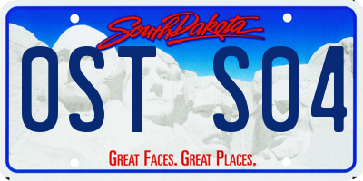 SD license plate 0STS04
