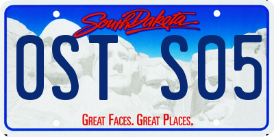 SD license plate 0STS05