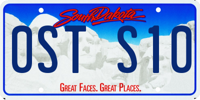 SD license plate 0STS10