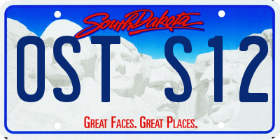 SD license plate 0STS12