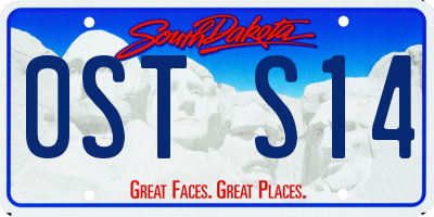 SD license plate 0STS14