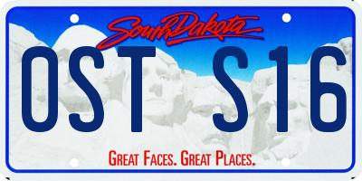 SD license plate 0STS16