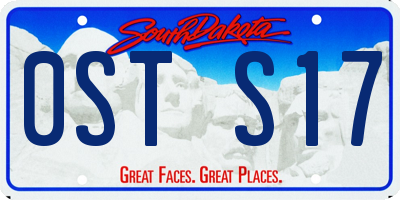 SD license plate 0STS17