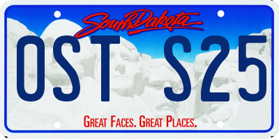 SD license plate 0STS25