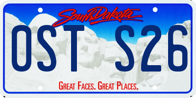 SD license plate 0STS26