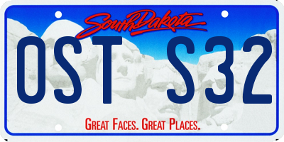 SD license plate 0STS32
