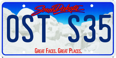 SD license plate 0STS35