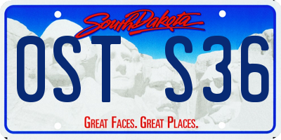 SD license plate 0STS36