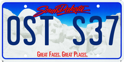 SD license plate 0STS37