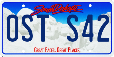 SD license plate 0STS42