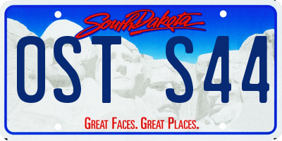 SD license plate 0STS44