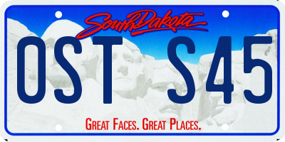 SD license plate 0STS45