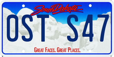 SD license plate 0STS47