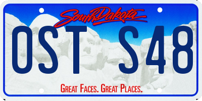 SD license plate 0STS48