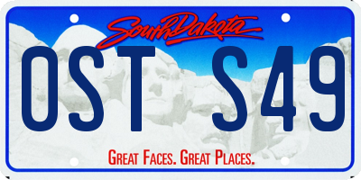 SD license plate 0STS49