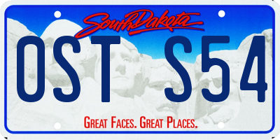 SD license plate 0STS54
