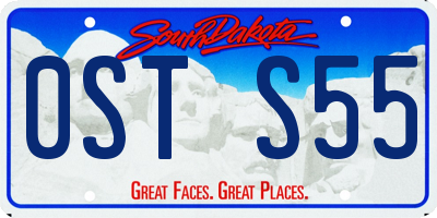 SD license plate 0STS55