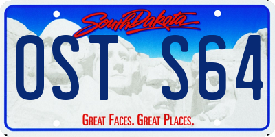 SD license plate 0STS64