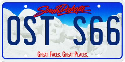 SD license plate 0STS66