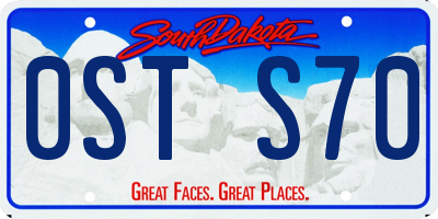 SD license plate 0STS70