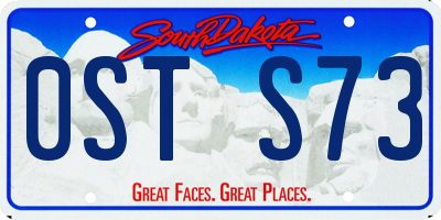 SD license plate 0STS73