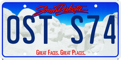 SD license plate 0STS74