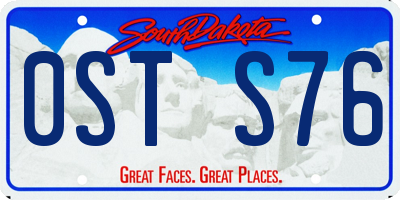 SD license plate 0STS76