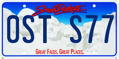 SD license plate 0STS77
