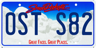 SD license plate 0STS82