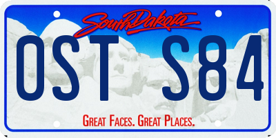 SD license plate 0STS84