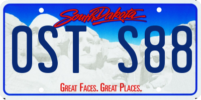 SD license plate 0STS88