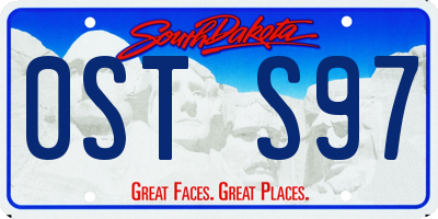 SD license plate 0STS97