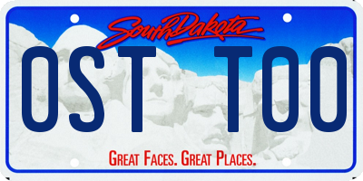 SD license plate 0STT00
