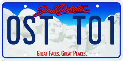 SD license plate 0STT01
