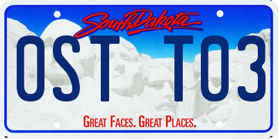 SD license plate 0STT03