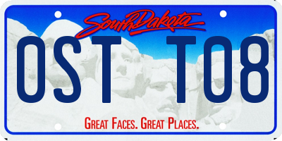 SD license plate 0STT08