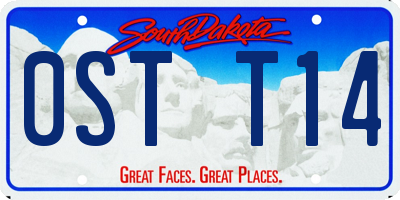 SD license plate 0STT14
