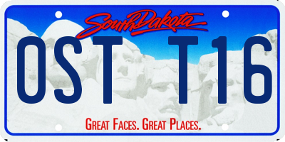 SD license plate 0STT16