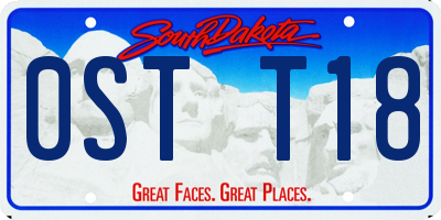 SD license plate 0STT18