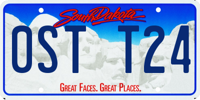 SD license plate 0STT24
