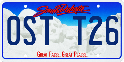 SD license plate 0STT26