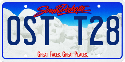 SD license plate 0STT28