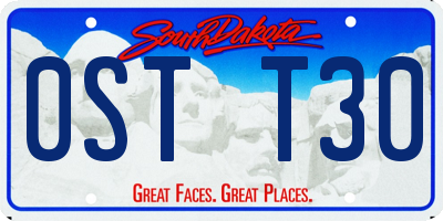 SD license plate 0STT30