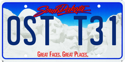 SD license plate 0STT31