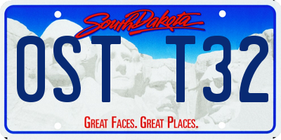 SD license plate 0STT32
