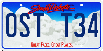 SD license plate 0STT34