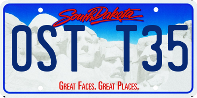 SD license plate 0STT35